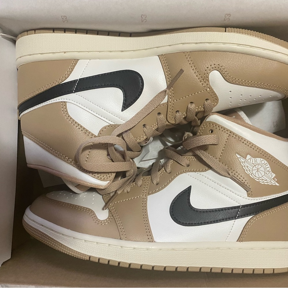 Nike Air Jordan Tan and Black Sneakers